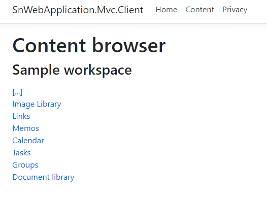 Content browser